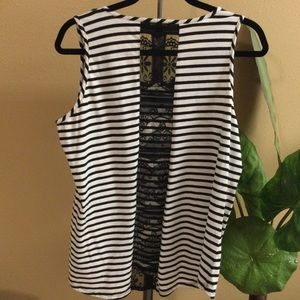 Adorable RBX Lace Back Top